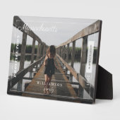 家族の写真モダン社説の旅行記念 フォトプラーク (側面)