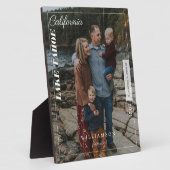 家族の写真モダン社説の旅行記念 フォトプラーク (側面)