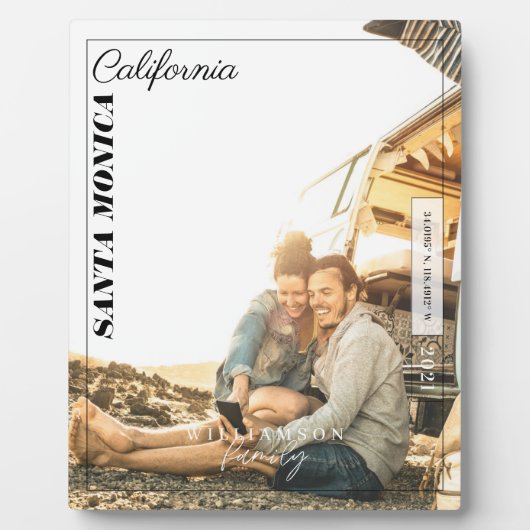 家族の写真モダン社説の旅行記念 フォトプラーク (正面)