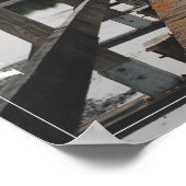 家族の写真モダン社説の旅行記念 ポスター (角)