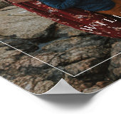 家族の写真モダン社説の旅行記念 ポスター (角)