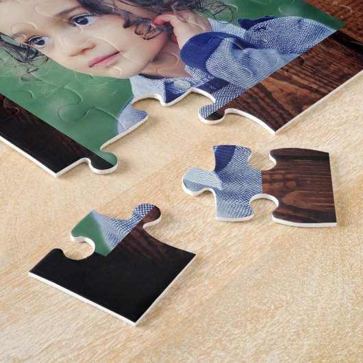 家族の写真ユニークコラージュを作成 ジグソーパズル (側面)