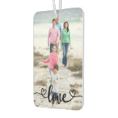 家族の写真ラブオーバーレイと素朴木材 カーエアーフレッシュナー (左)