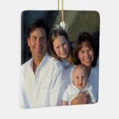 家族の写真ヴィンテージ鳥とダマスクの鳥のケージ セラミックオーナメント (右)