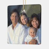 家族の写真ヴィンテージ鳥とダマスクの鳥のケージ セラミックオーナメント (左)