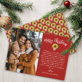 家族の写真伝統的クリスマスホリデーヴィンテージ シーズンカード