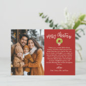 家族の写真伝統的クリスマスホリデーヴィンテージ シーズンカード (スタンド正面)