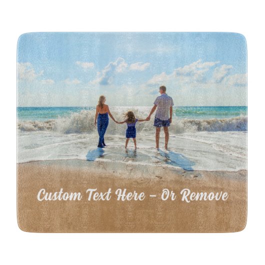 家族の写真切り取りボードとカスタム文字 カッティングボード (正面)