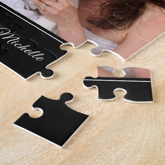 家族の写真名前をカスタムする ジグソーパズル (側面)