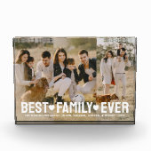 家族の写真名最高の家族のコラージュ フォトブロック (正面)