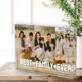 家族の写真名最高の家族のコラージュ フォトブロック