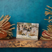 家族の写真名最高の家族のコラージュ フォトプラーク (側面)