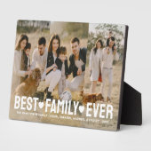 家族の写真名最高の家族のコラージュ フォトプラーク (側面)