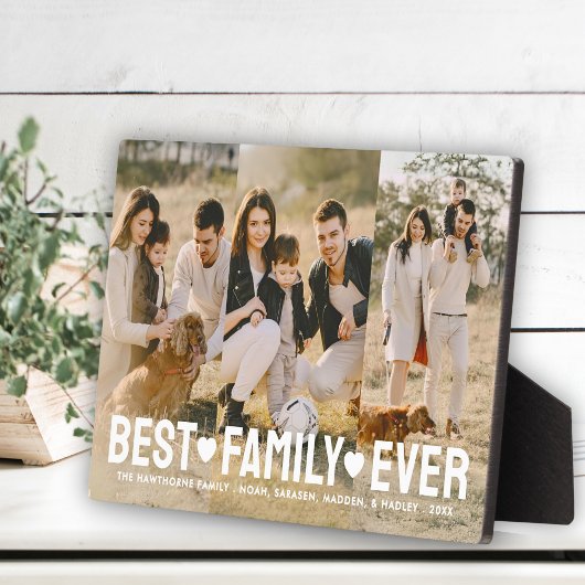 家族の写真名最高の家族のコラージュ フォトプラーク