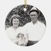 家族の写真忘れと-Me-Not Flower Cluster セラミックオーナメント (正面)