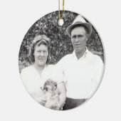 家族の写真忘れと-Me-Not Flower Cluster セラミックオーナメント (左)