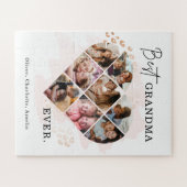 家族の写真最高のおばあちゃんエバーハートの形状8写真 ジグソーパズル (横)