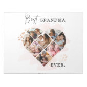 家族の写真最高のおばあちゃんエバーハートの形状8写真 ノートパッド (正面)