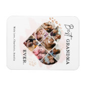 家族の写真最高のおばあちゃんエバーハートの形状8写真 マグネット (横)