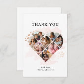 家族の写真最高のおばあちゃんエバーハートシェイプ8写真 サンキューカード (正面/裏面)