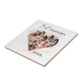 家族の写真最高のおばあちゃんエバーハートシェイプ8写真 タイル (側面)