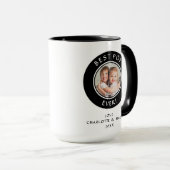 家族の写真最高のポップ・アートのエバモダンおもしろいパパテンプレート マグカップ (正面右)