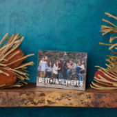 家族の写真最高の名家族 フォトプラーク (側面)