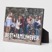 家族の写真最高の名家族 フォトプラーク (側面)