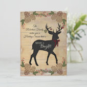 家族の写真素朴ファームハウスクリスマス シーズンカード (スタンド正面)