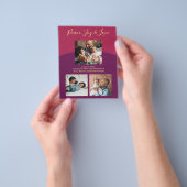 家族の写真集のホリデモダンーカード チラシ (手)