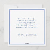 家族の写真雪だるまウィンターリバークリスマス シーズンカード (裏面)