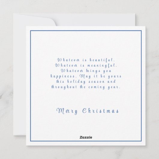 家族の写真雪だるまウィンターリバークリスマス シーズンカード (裏面)