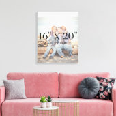 家族の写真16x20テンプレート キャンバスプリント (インサイチュ (リビング))