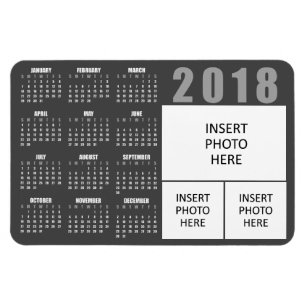 家族の写真2018カレンダーマグネット – 3写真 マグネット