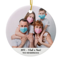 家族の写真2020年のおもしろいクリスマスツリー