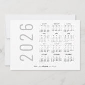 家族の写真2025カレンダーのスクリプトメリークリスマス シーズンカード (裏面)