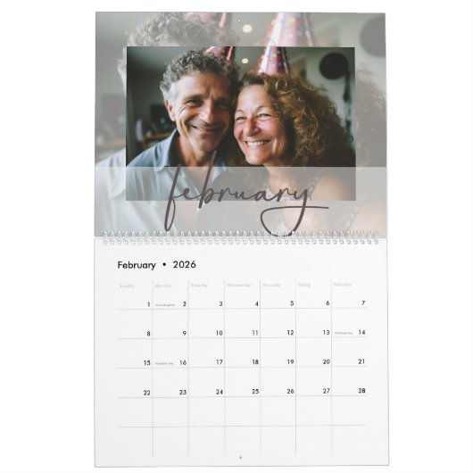 家族の写真2025 カレンダー (2月 2026)