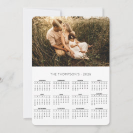 家族の写真2026カレンダー12月モノグラム シーズンカード