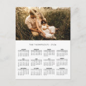 家族の写真2026カレンダー12月モノグラム シーズンポストカード (正面)