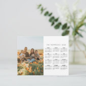 家族の写真2026カレンダー12月モノグラム シーズンポストカード (スタンド正面)