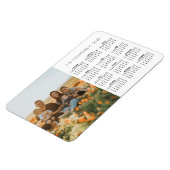 家族の写真2026カレンダー12月モノグラム マグネット (左側)