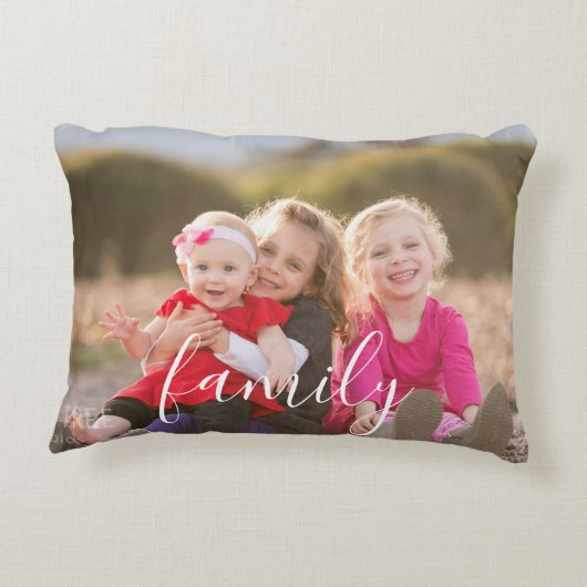 家族の写真 アクセントクッション (裏面)