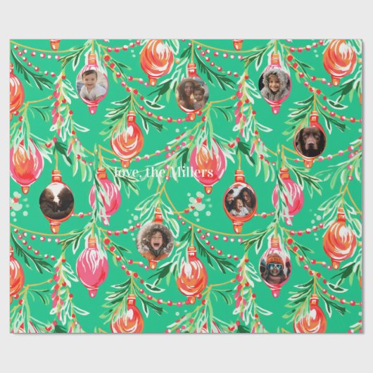 家族の写真 | キッチーのクリスマスオーナメント ラッピングペーパー (フラット)