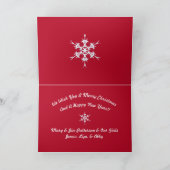 家族の写真、クリスマスイメージ シーズンカード (内部)