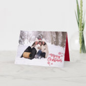 家族の写真、クリスマスイメージ シーズンカード (正面)