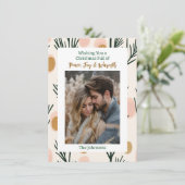 家族の写真 | クリスマスパーソナライズされた カード (スタンド正面)