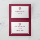 家族の写真, クリスマス, シーズンカード (内部)