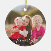 家族の写真 セラミックオーナメント (正面)