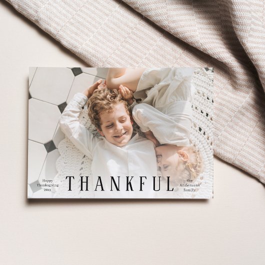 家族の写真 | ハッピーサンクスギビング | 感謝してます ポストカード