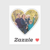 家族の写真、ハートシェイプシールのアップロード シール (シート)